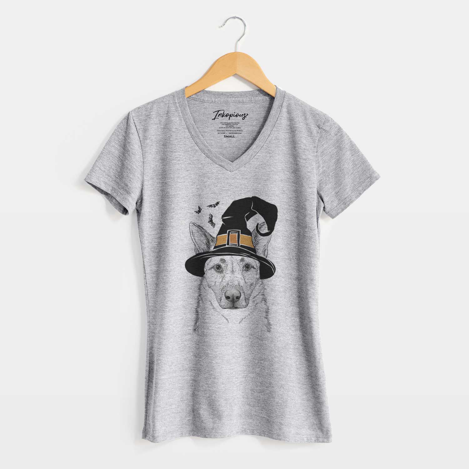 Witch Oliverno the German Shepherd - Women's V-neck Shirt