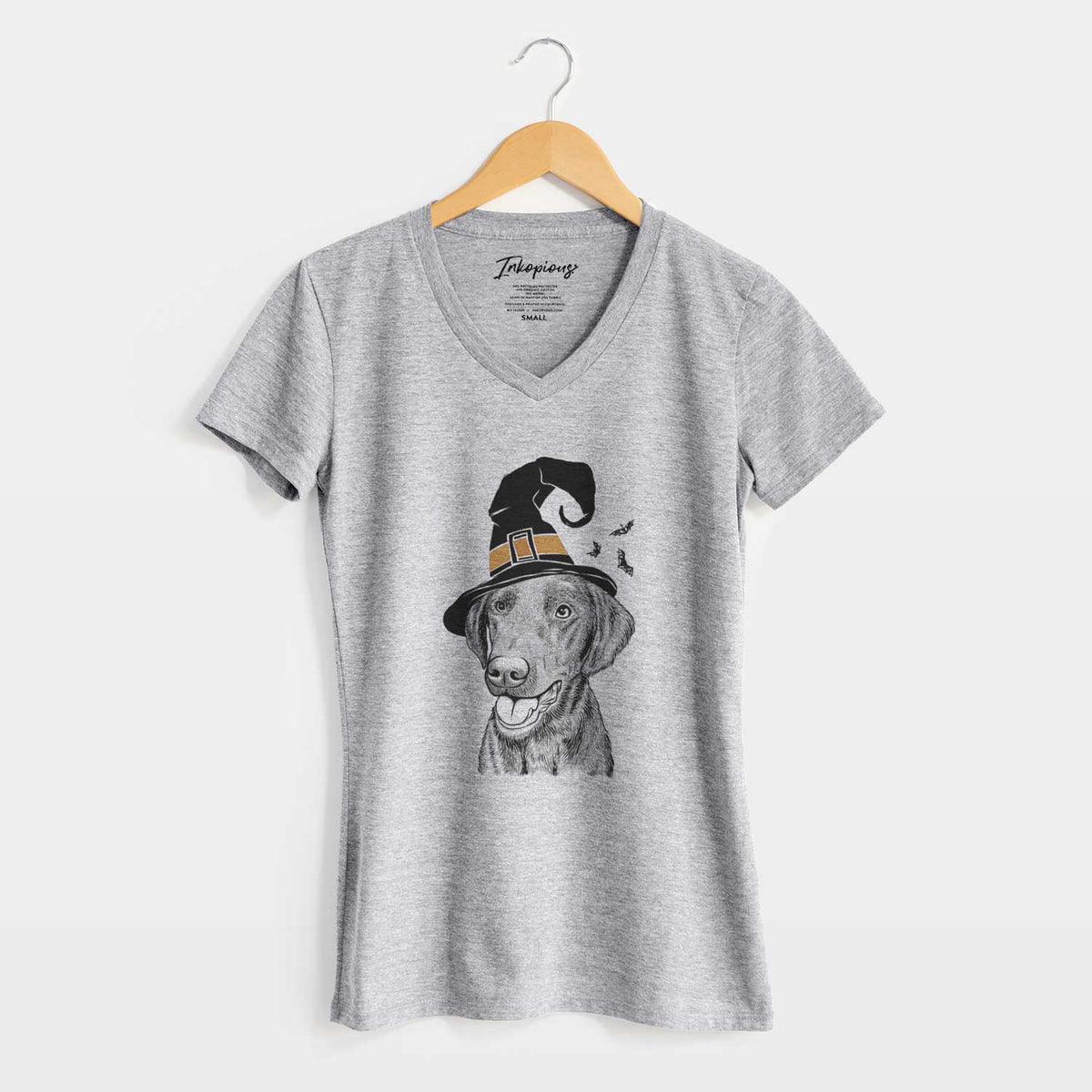 Witch Onyx the Labrador Retriever - Women's V-neck Shirt