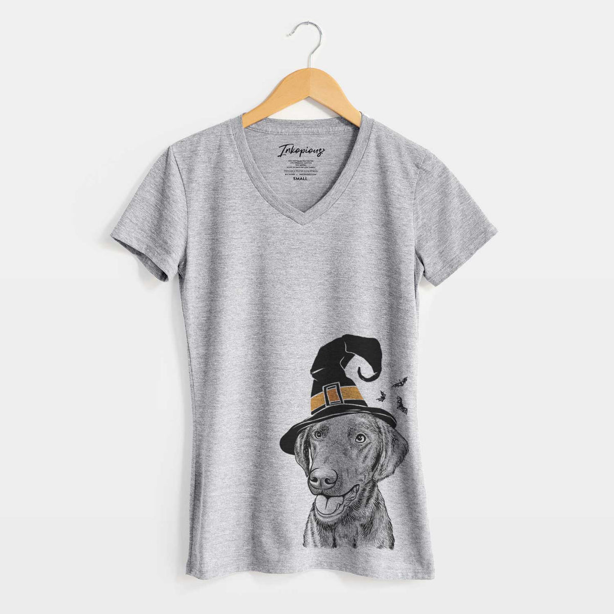Witch Onyx the Labrador Retriever - Women's V-neck Shirt