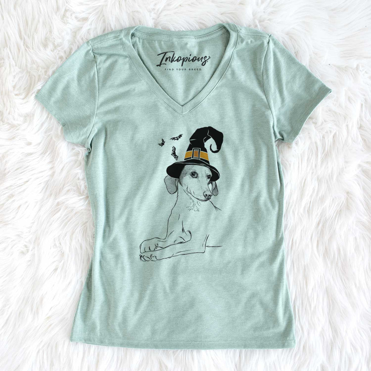 Witch Opie the Foxhound - Women's V-neck Shirt