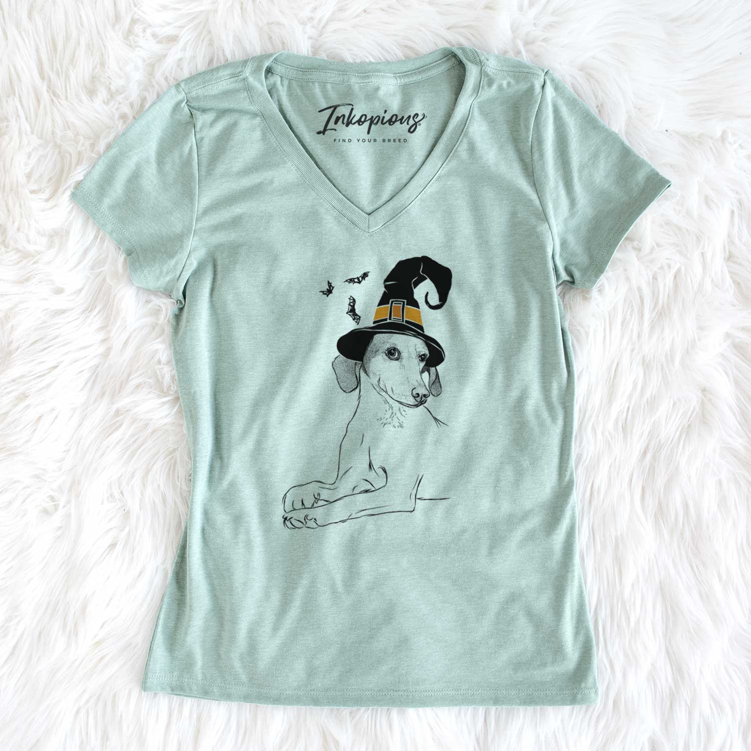 Witch Opie the Foxhound - Women's V-neck Shirt