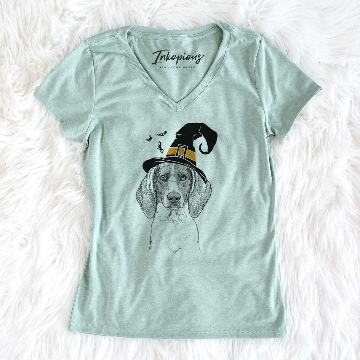 Witch Orin the Treeing Walker Coonhound - Women's V-neck Shirt