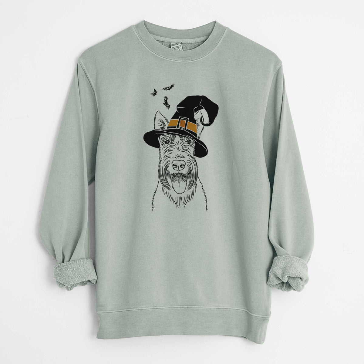 Witch Oswald the Scottish Terrier - Unisex Pigment Dyed Crew Sweatshirt