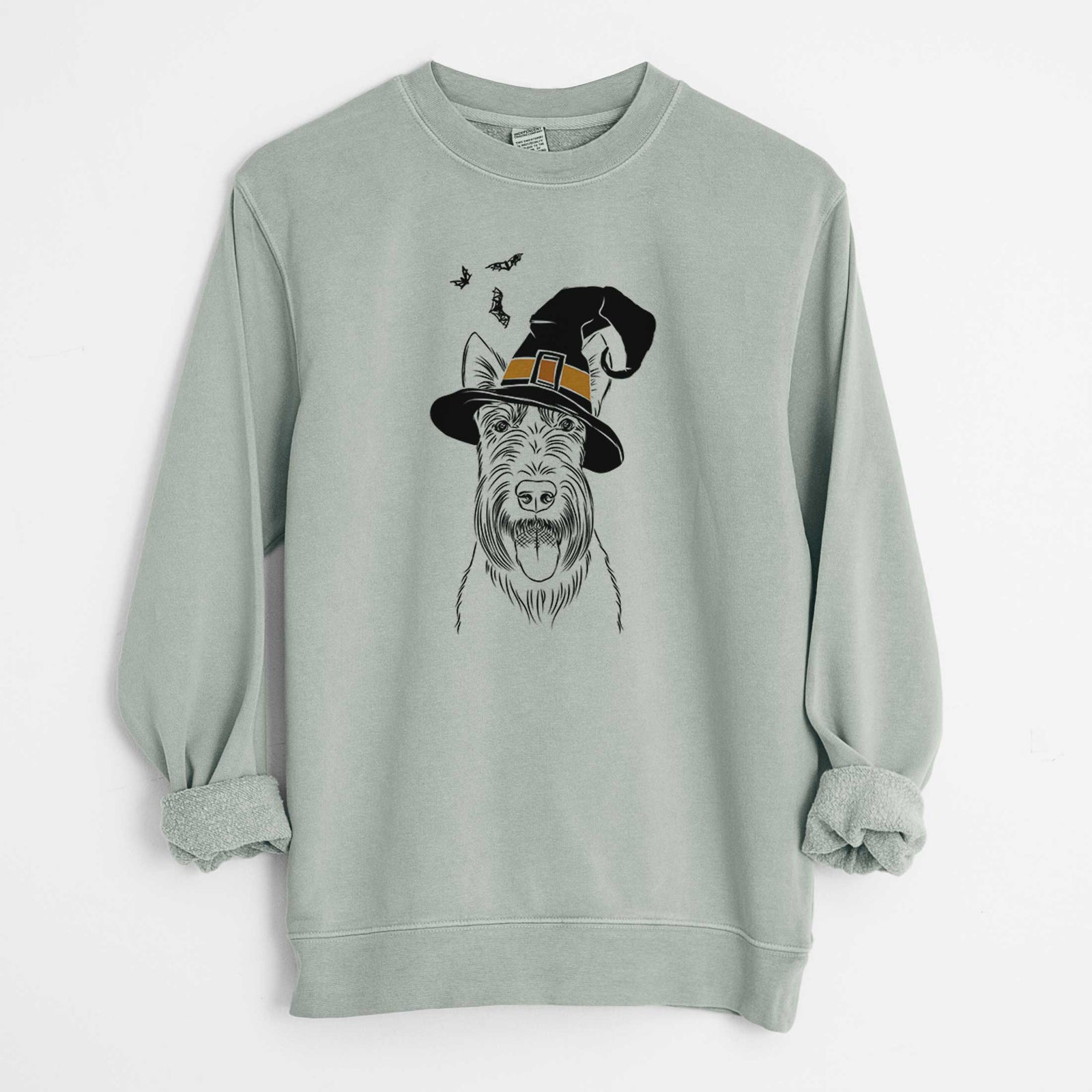 Witch Oswald the Scottish Terrier - Unisex Pigment Dyed Crew Sweatshirt