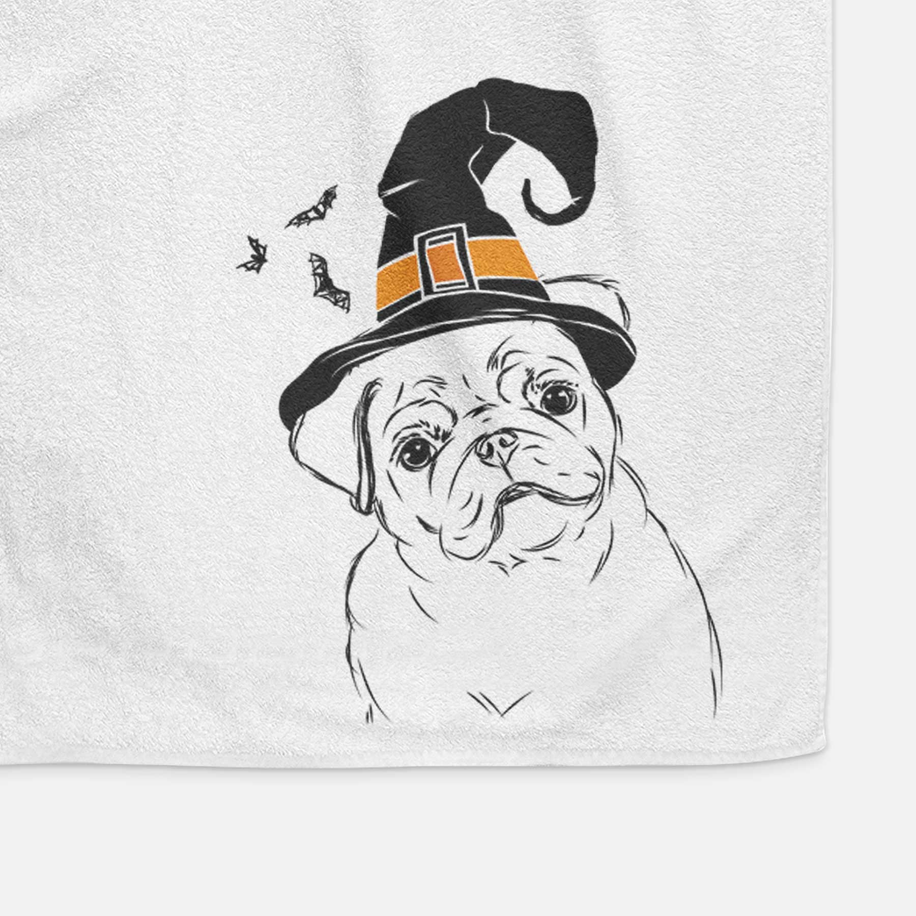 Otis the Pug Decorative Hand Towel