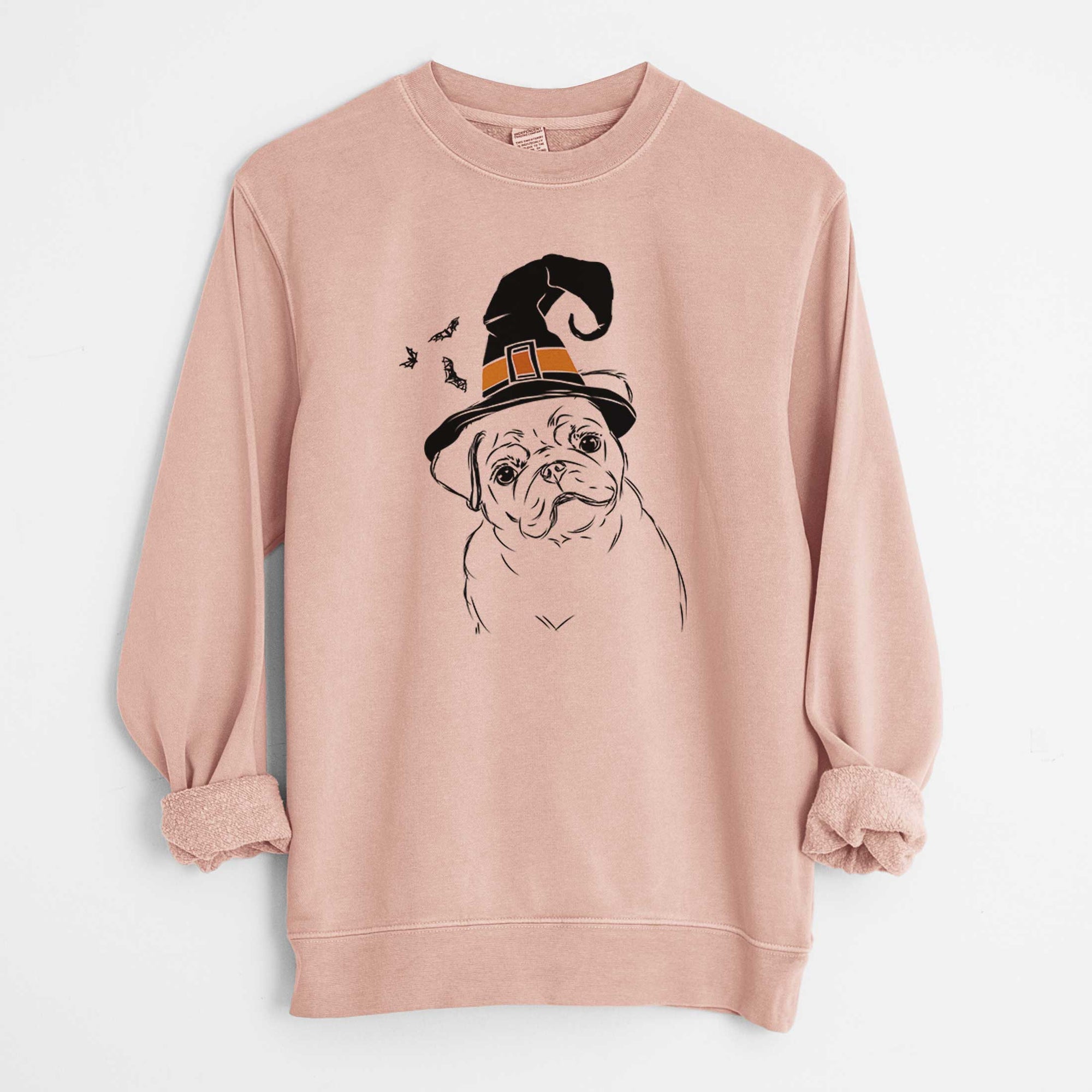 Witch Otis the Pug - Unisex Pigment Dyed Crew Sweatshirt