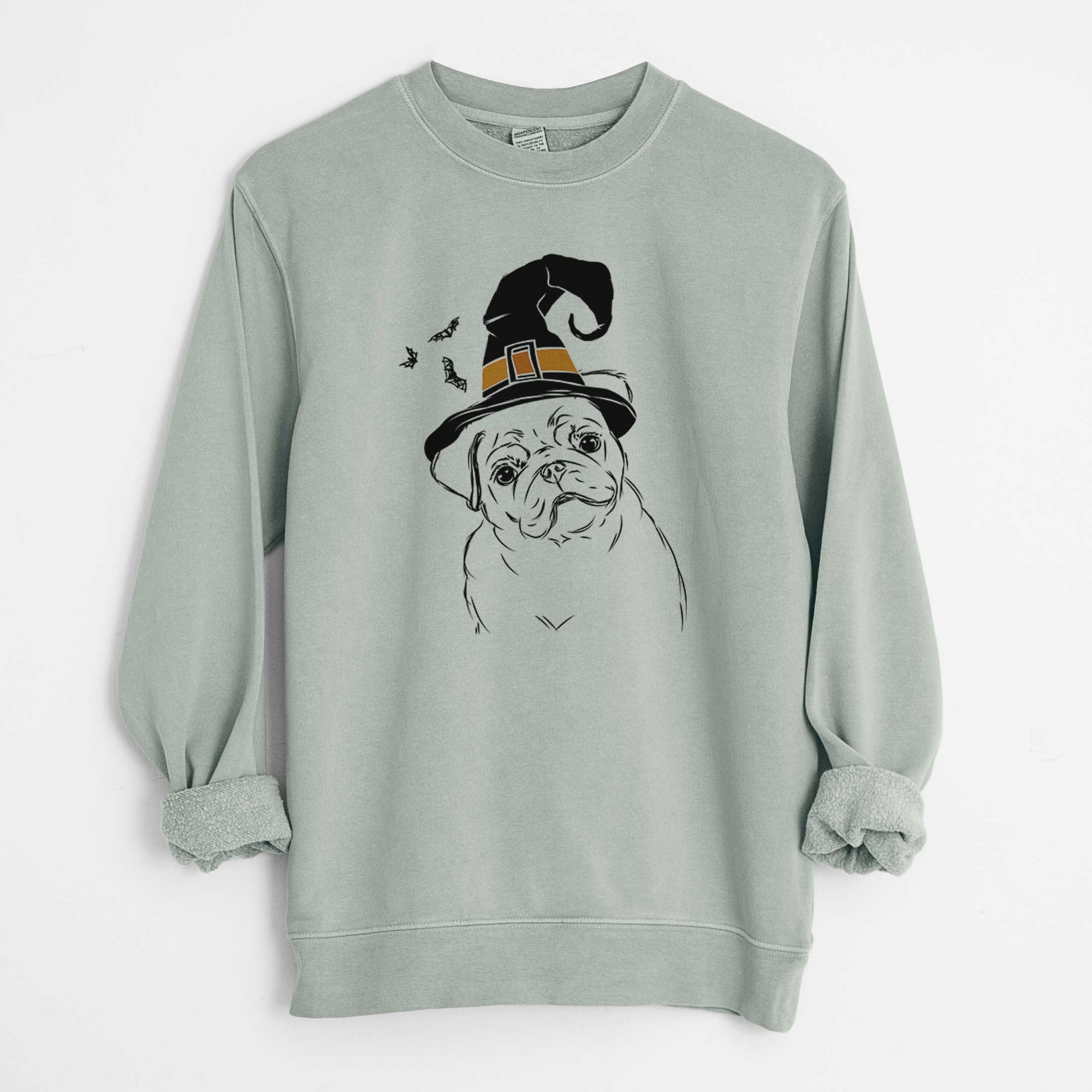 Witch Otis the Pug - Unisex Pigment Dyed Crew Sweatshirt