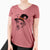 Witch Palm Palm the Aussiedoodle - Women's V-neck Shirt