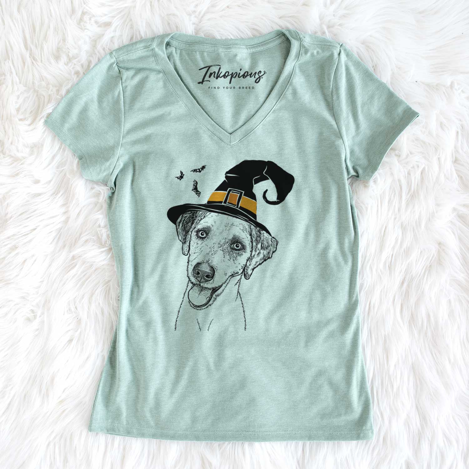 Witch Palm Palm the Aussiedoodle - Women's V-neck Shirt