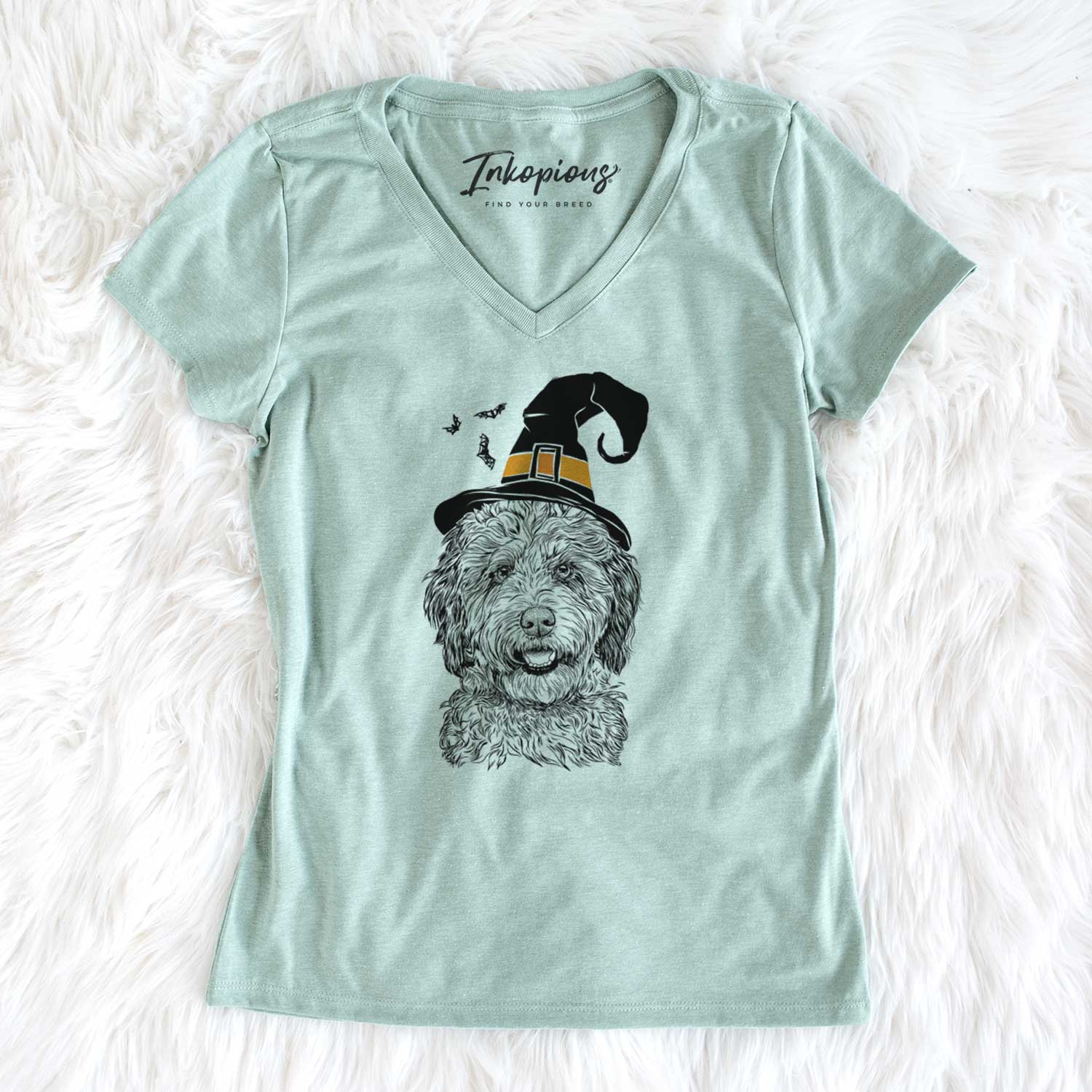 Witch Palmer the Aussiedoodle - Women's V-neck Shirt