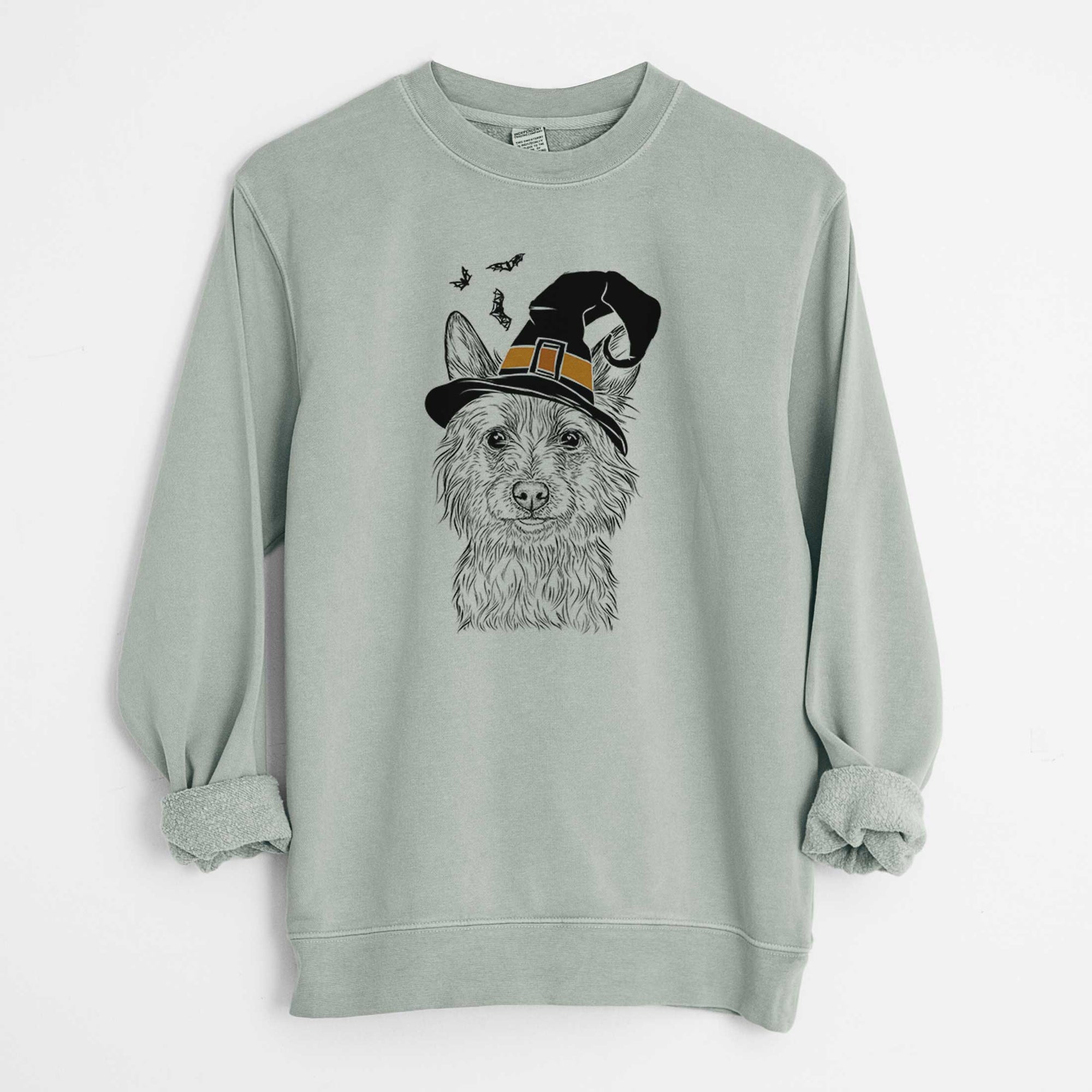 Witch Paulo the Portuguese Podengo - Unisex Pigment Dyed Crew Sweatshirt