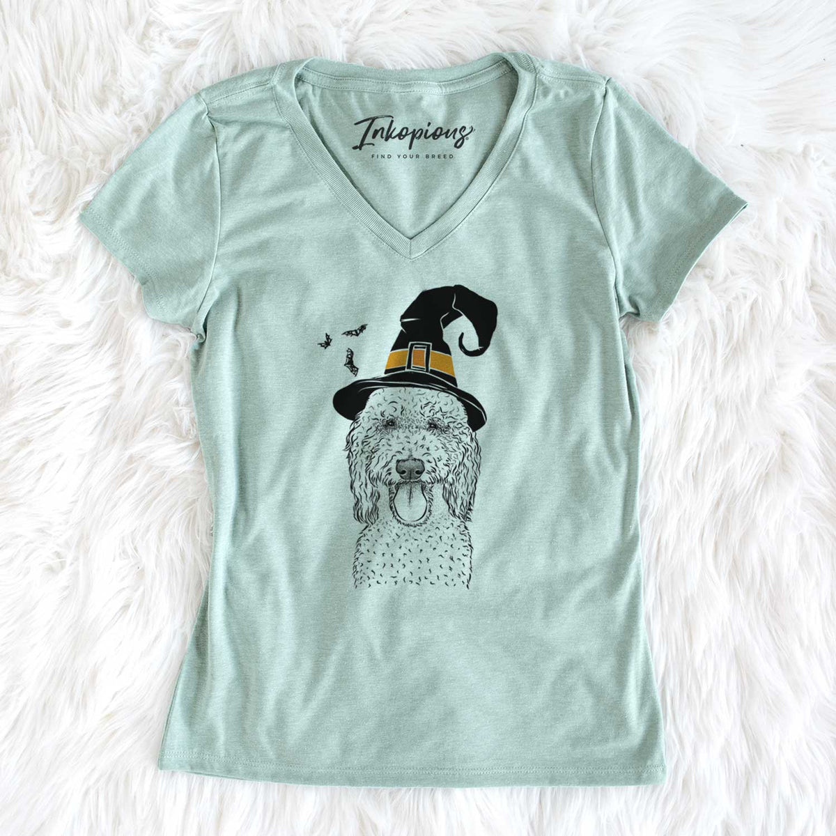 Witch Pavlov the Goldendoodle - Women's V-neck Shirt