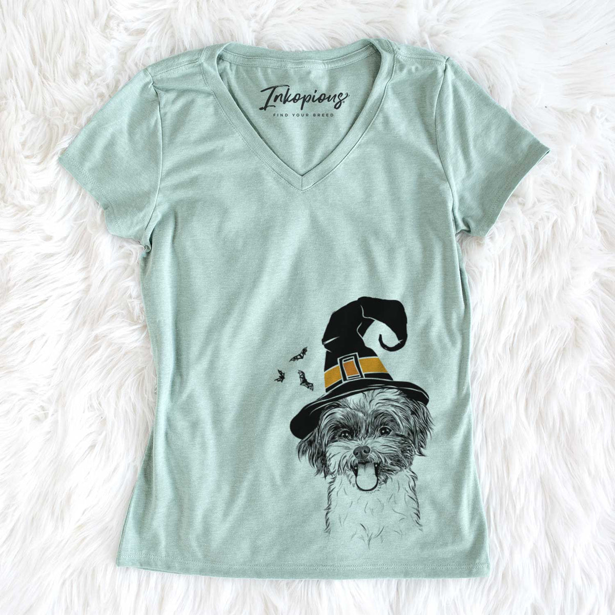 Witch Pepper the Shihpoo - Women&#39;s V-neck Shirt