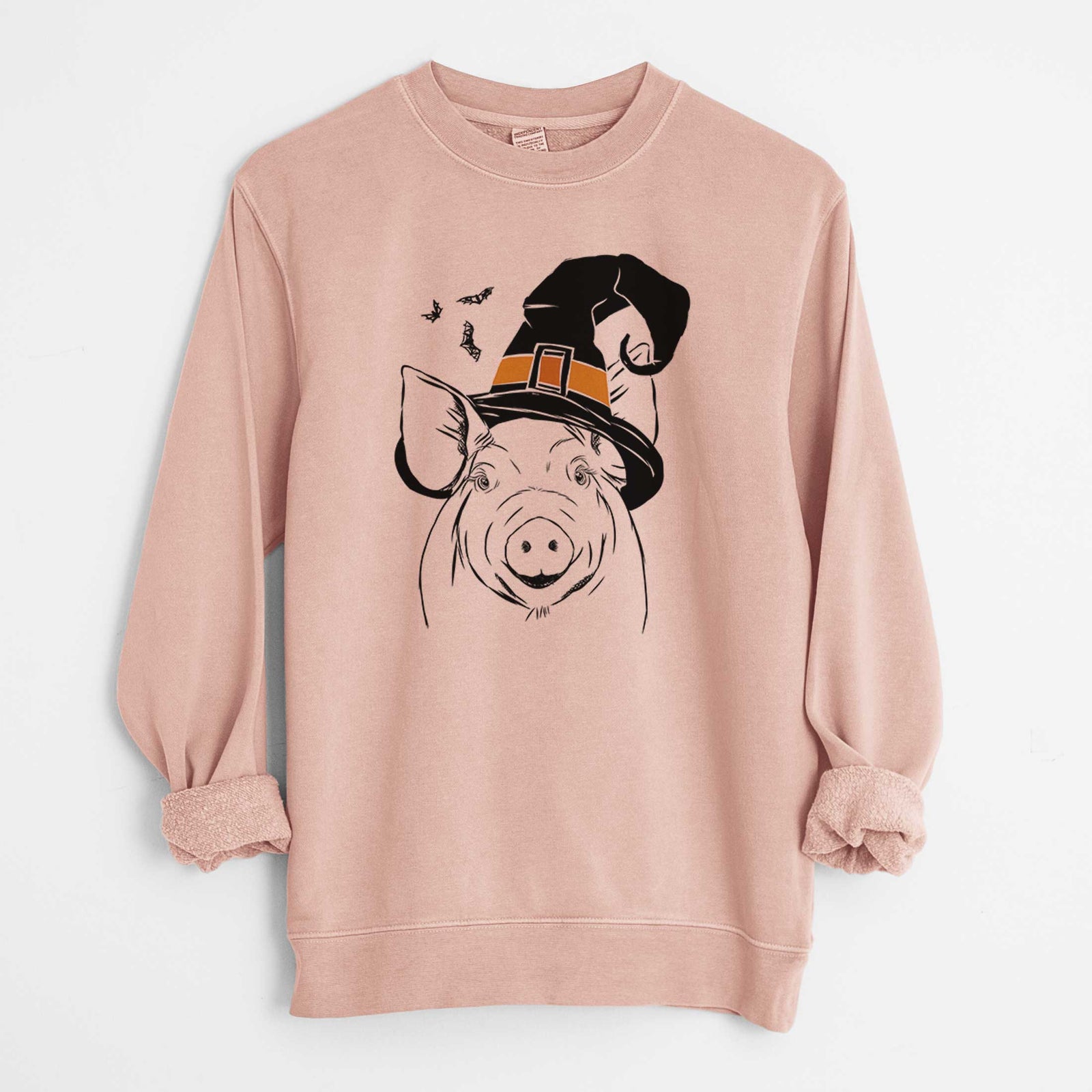 Witch Perry the Pig - Unisex Pigment Dyed Crew Sweatshirt
