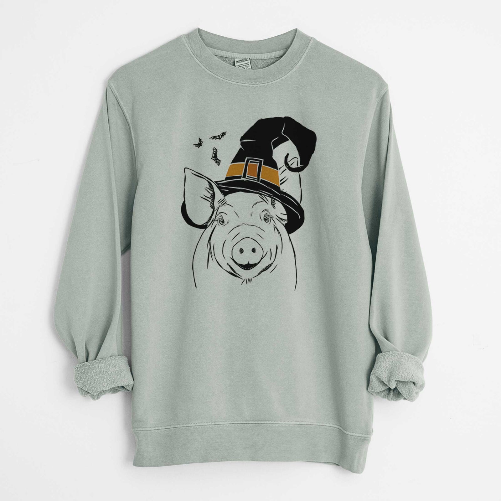 Witch Perry the Pig - Unisex Pigment Dyed Crew Sweatshirt