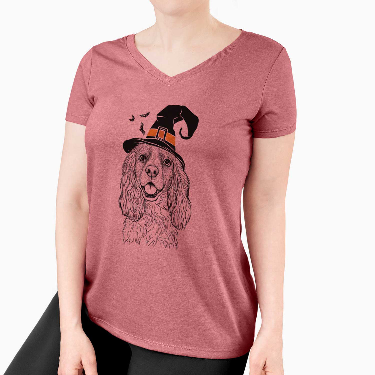 Witch Perry the Cockalier - Women's V-neck Shirt