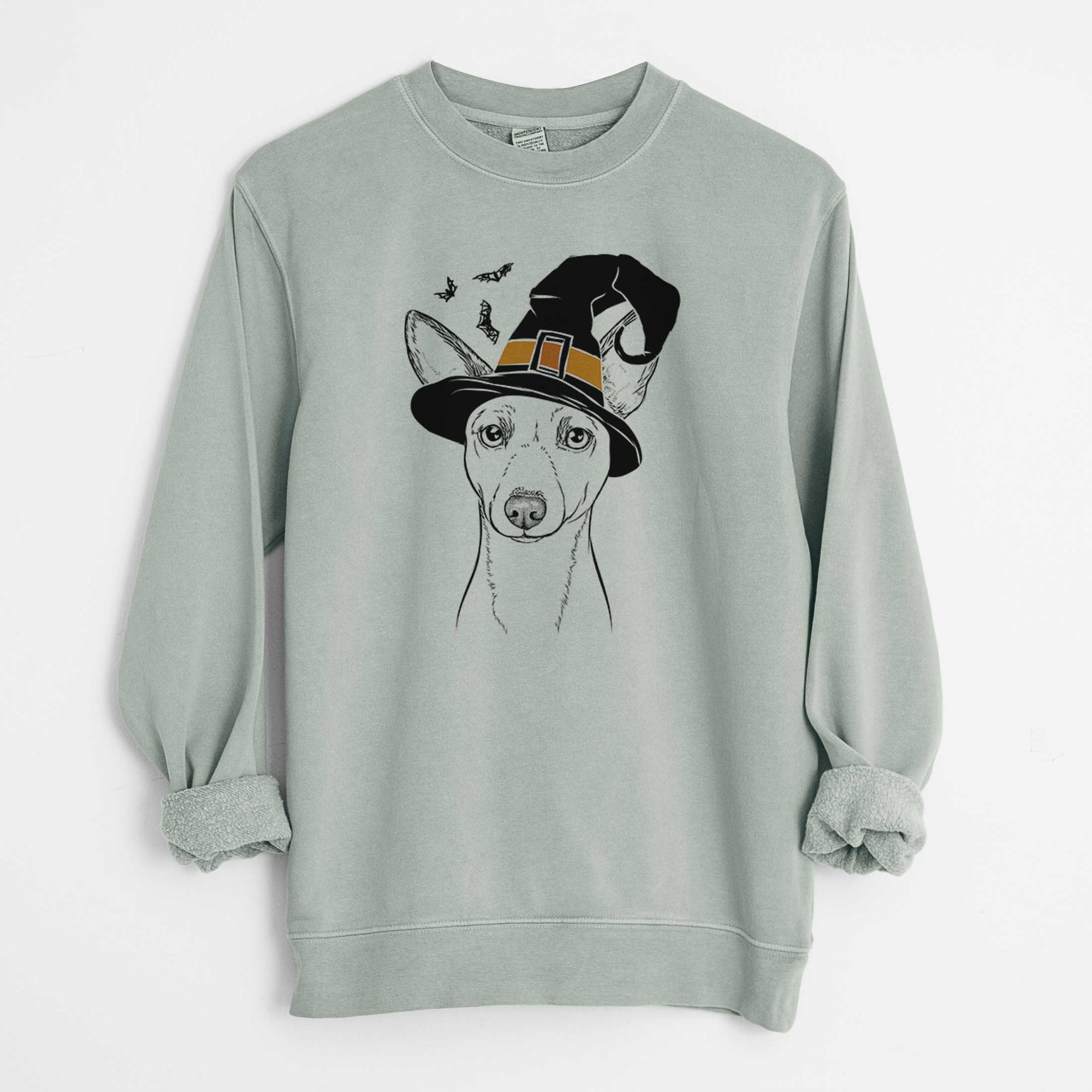 Witch Perry the Portuguese Podengo - Unisex Pigment Dyed Crew Sweatshirt