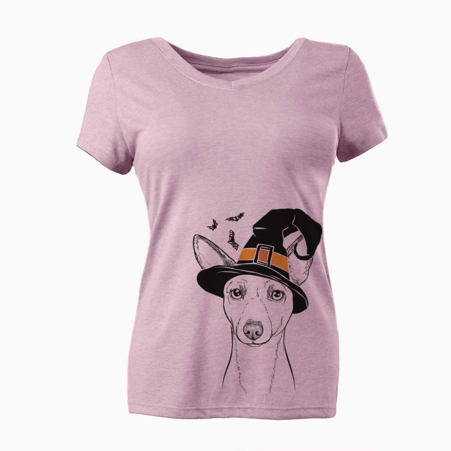 Witch Perry the Portuguese Podengo - Women's V-neck Shirt