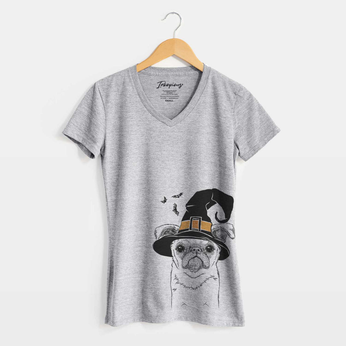 Witch Petit Penny the Brussels Griffon - Women's V-neck Shirt