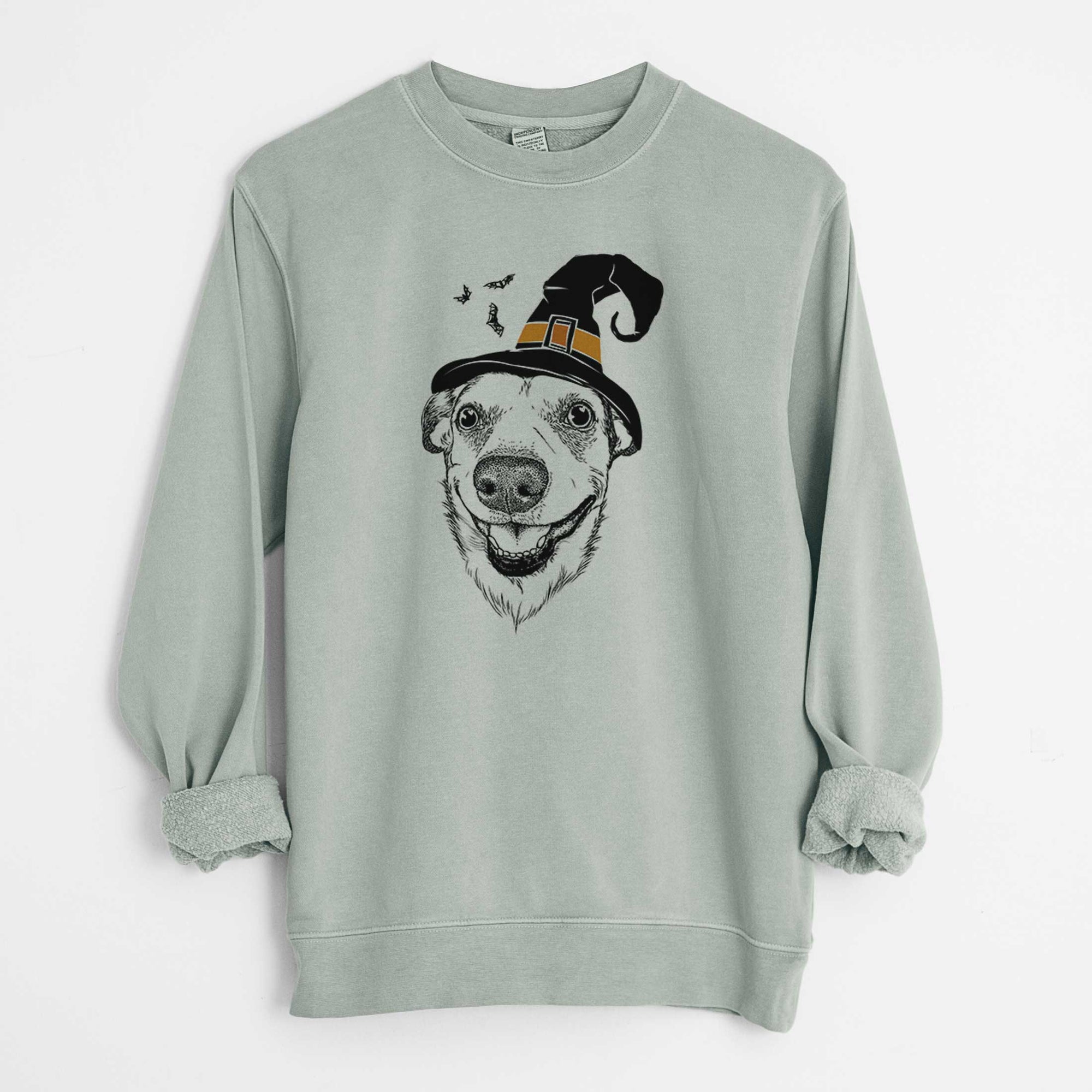 Witch Petrah the Staffy Mix - Unisex Pigment Dyed Crew Sweatshirt