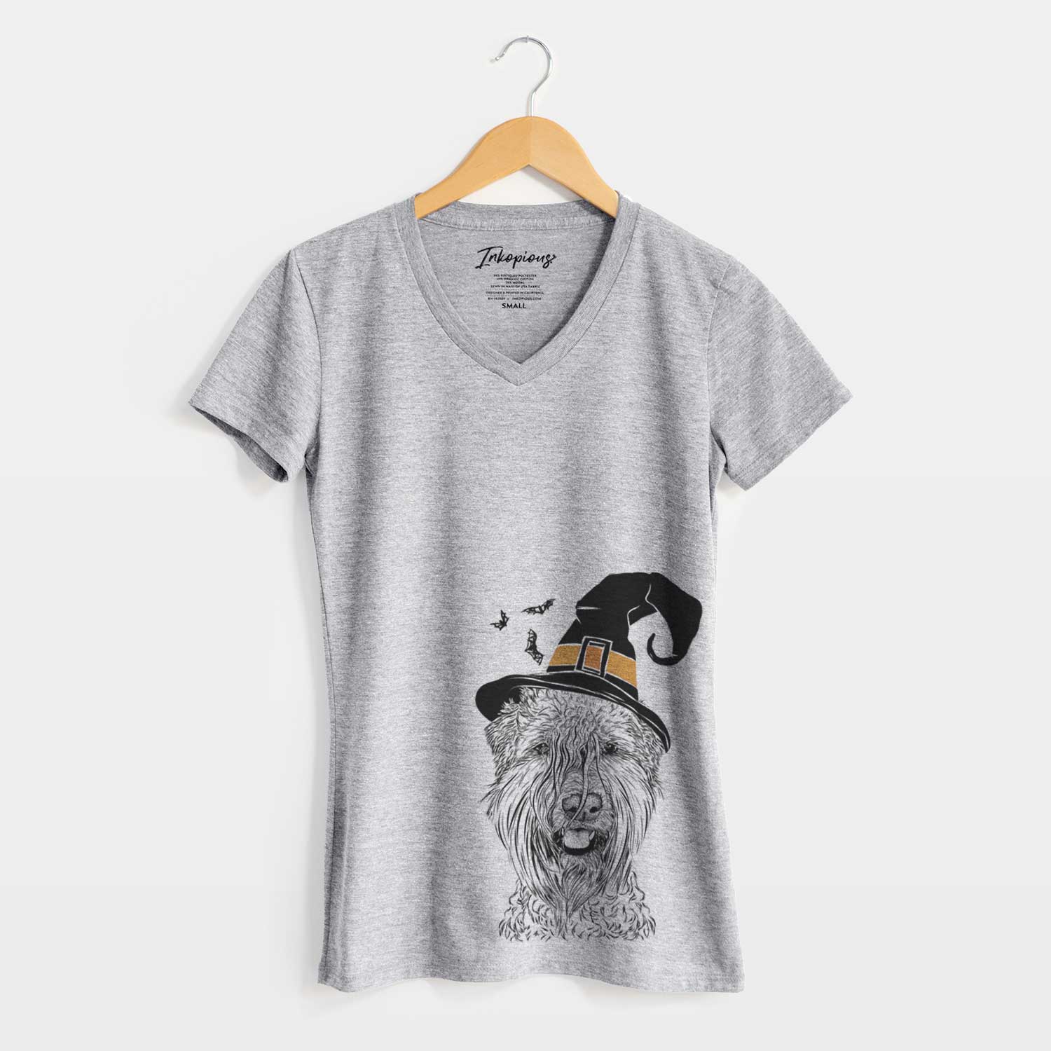 Witch Pierre the Soft Coated Wheaten Terrier - Women's V-neck Shirt