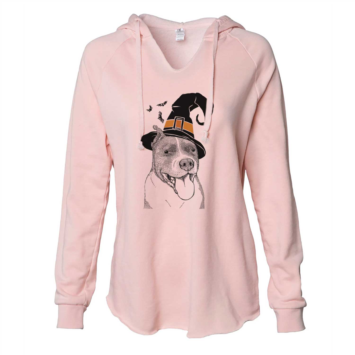 Witch Piggy the American Staffordshire Terrier - Cali Wave Hooded Sweatshirt