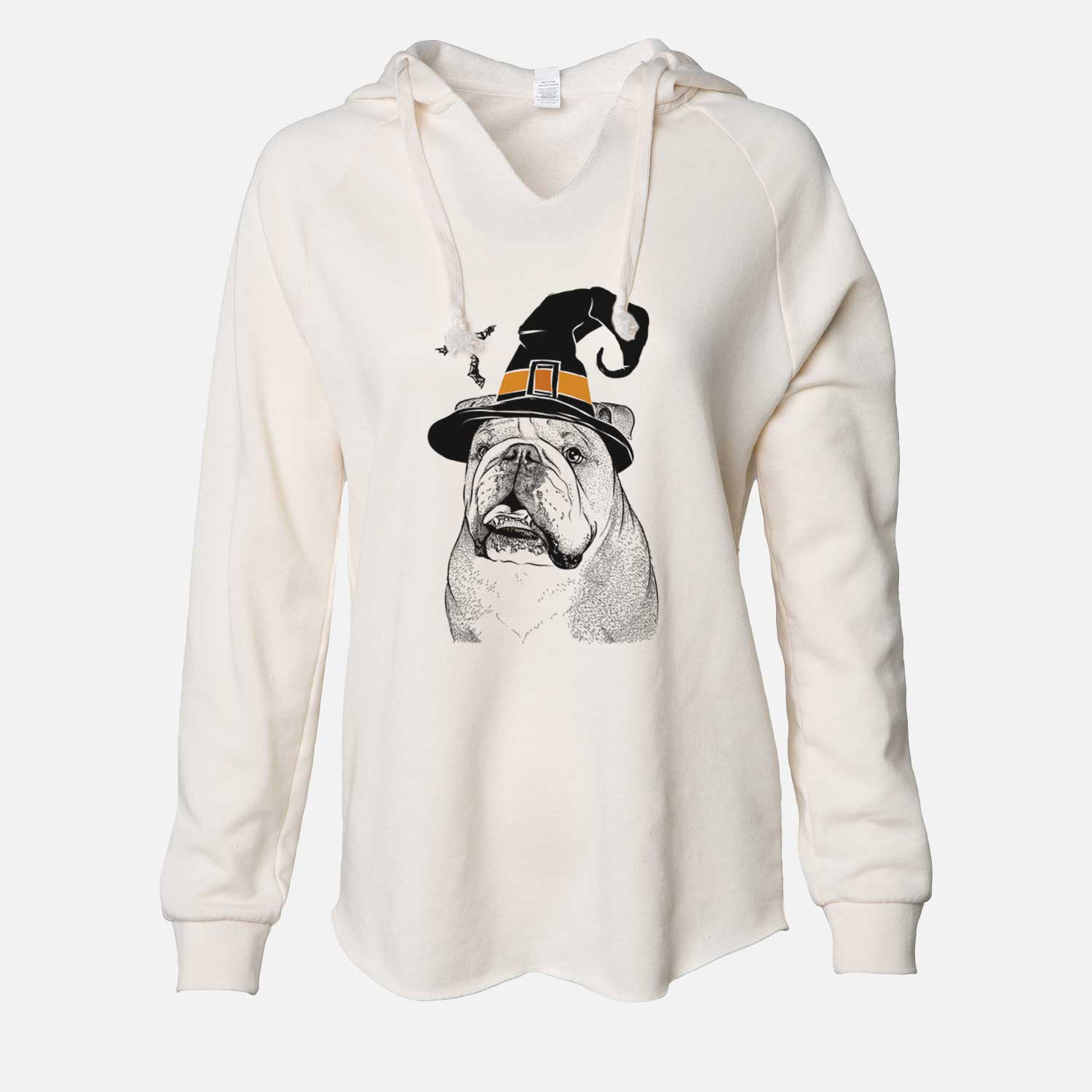 Witch Piggy the English Bulldog - Cali Wave Hooded Sweatshirt