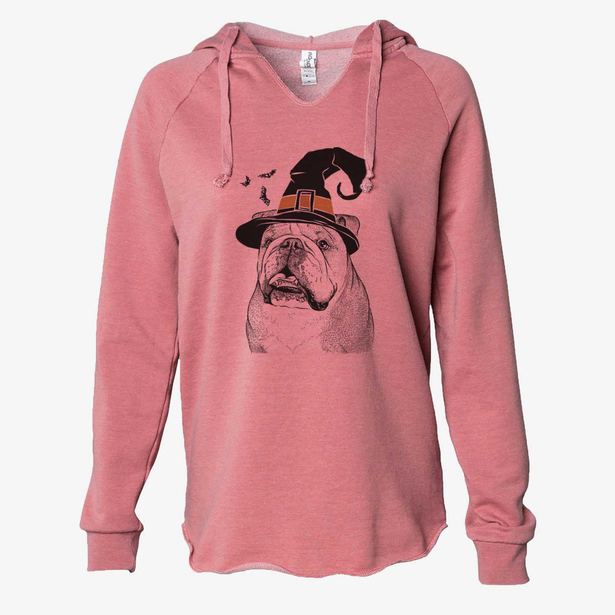 Witch Piggy the English Bulldog - Cali Wave Hooded Sweatshirt