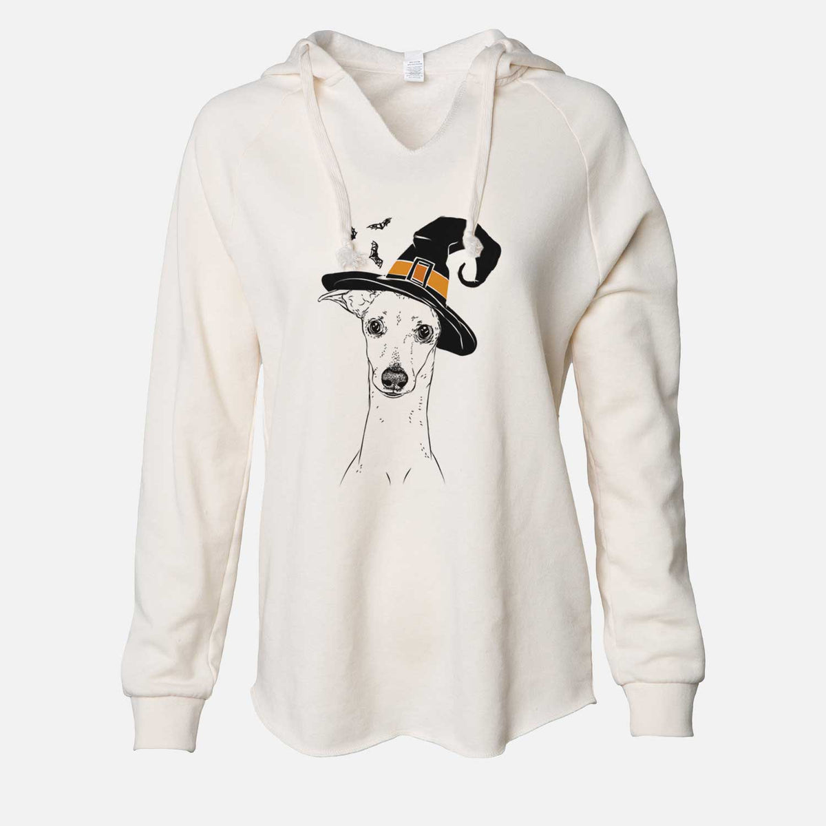Witch Pip the Italian Greyhound - Cali Wave Hooded Sweatshirt