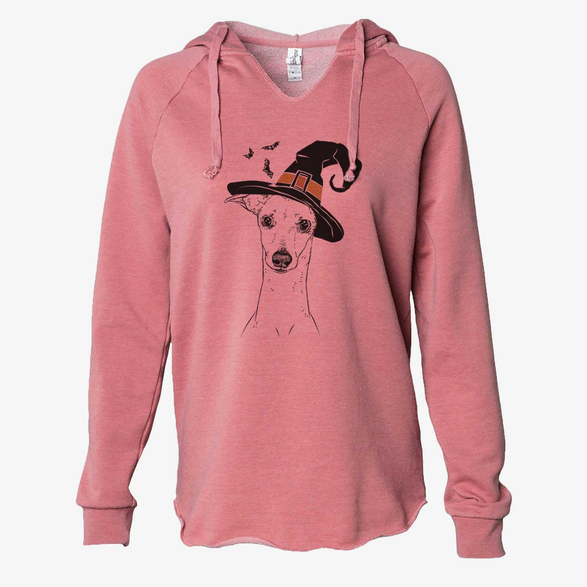 Witch Pip the Italian Greyhound - Cali Wave Hooded Sweatshirt
