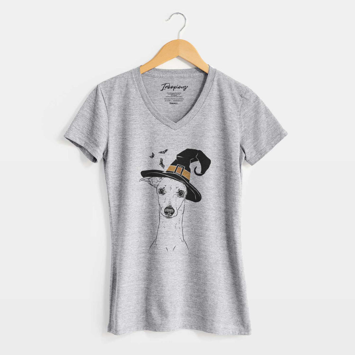 Witch Pip the Italian Greyhound - Women's V-neck Shirt