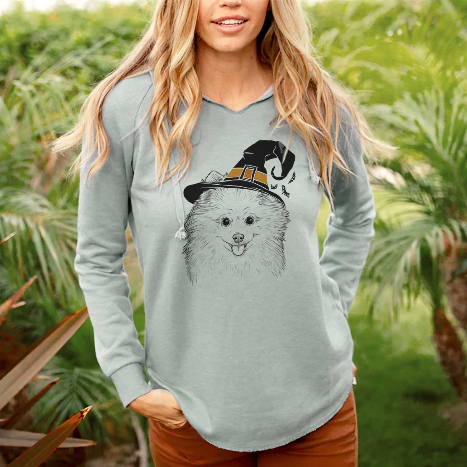 Witch Piper Jo the Pomeranian - Cali Wave Hooded Sweatshirt