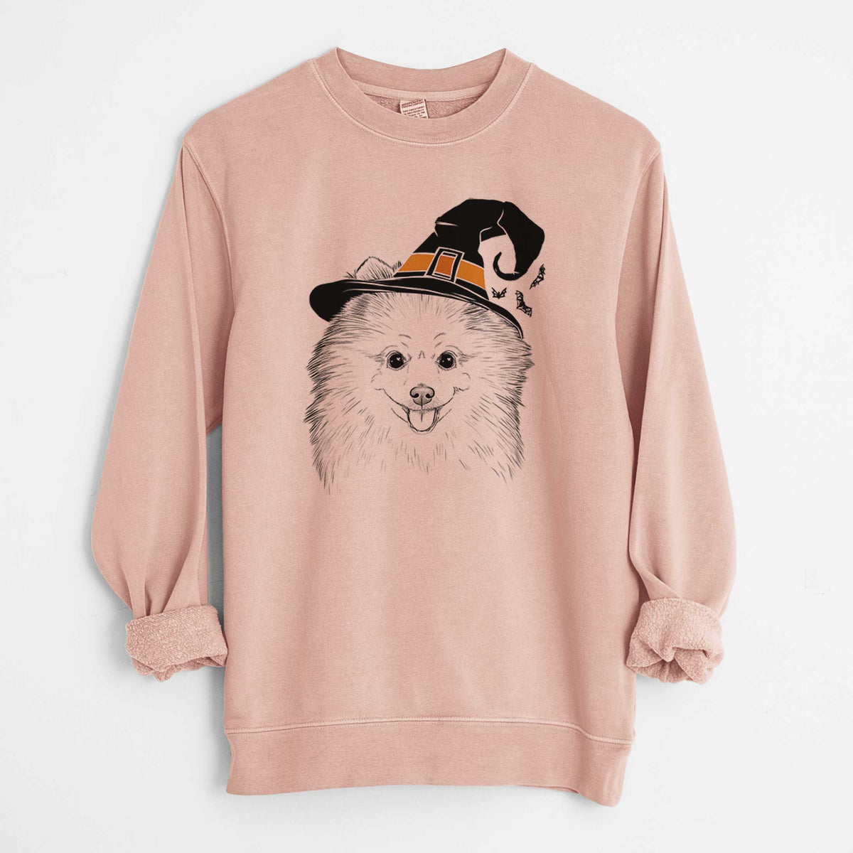 Witch Piper Jo the Pomeranian - Unisex Pigment Dyed Crew Sweatshirt