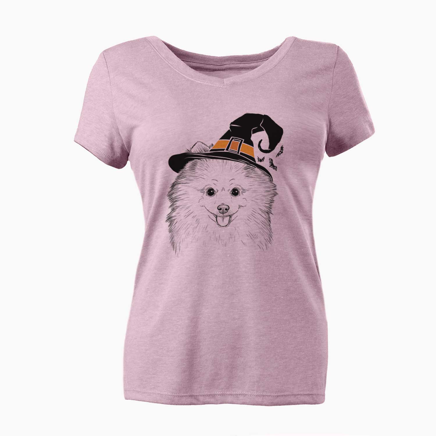 Witch Piper Jo the Pomeranian - Women's V-neck Shirt