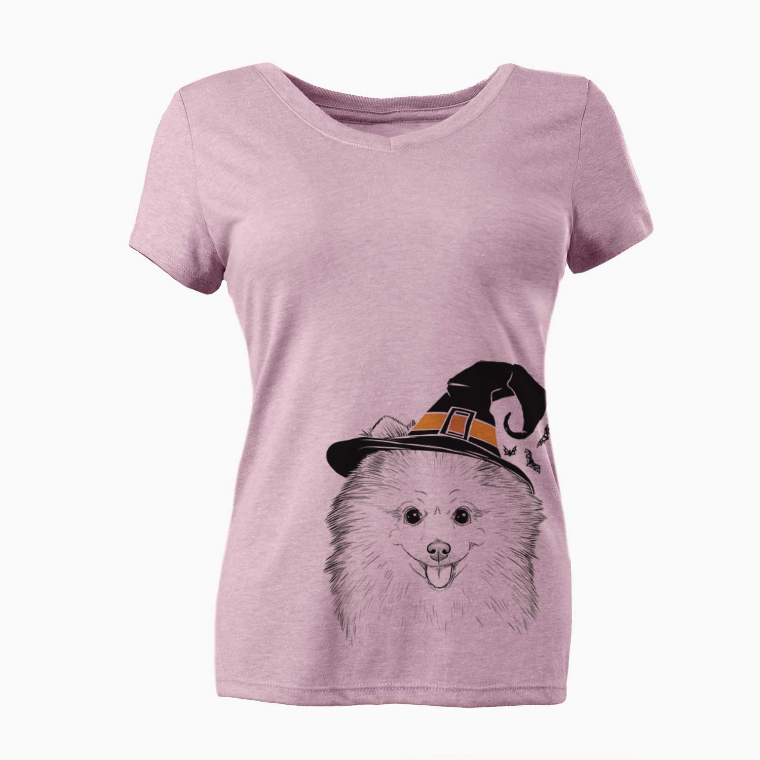 Witch Piper Jo the Pomeranian - Women's V-neck Shirt