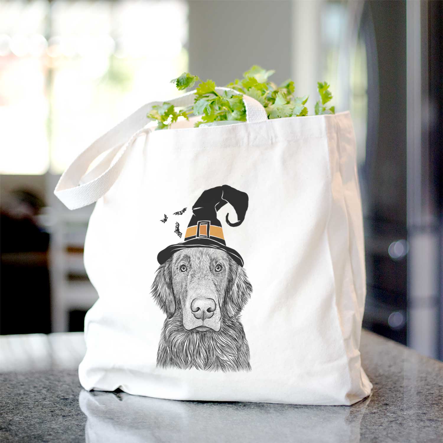 Pippin the Flat Coated Retriever - Tote Bag