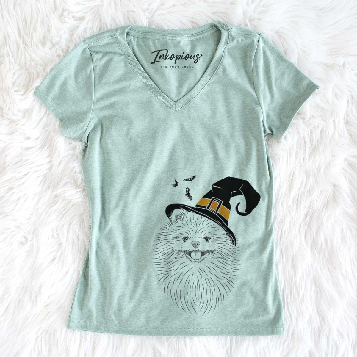 Witch Pirro the Pomeranian - Women&#39;s V-neck Shirt