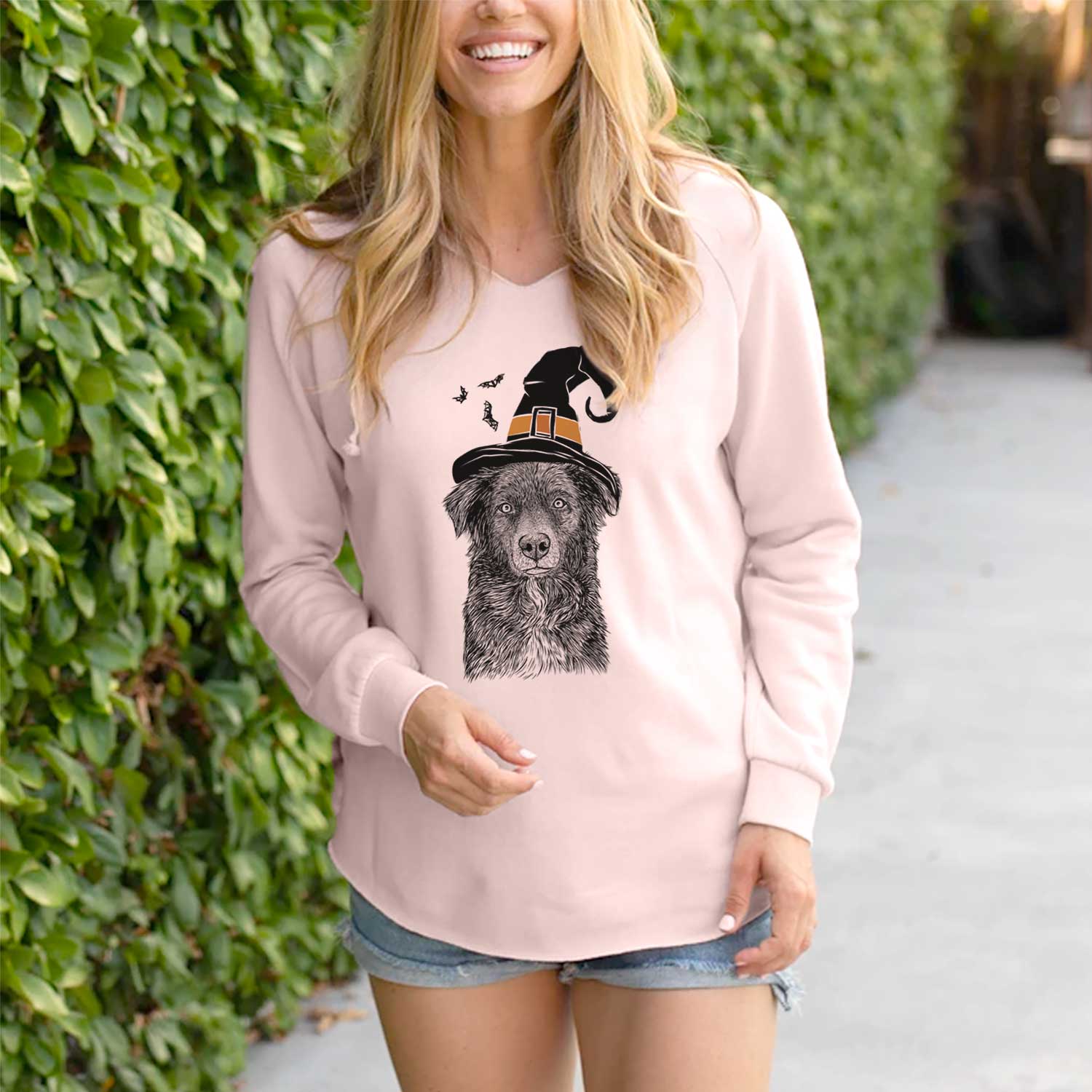 Witch Pixel the Australian Shepherd - Cali Wave Hooded Sweatshirt