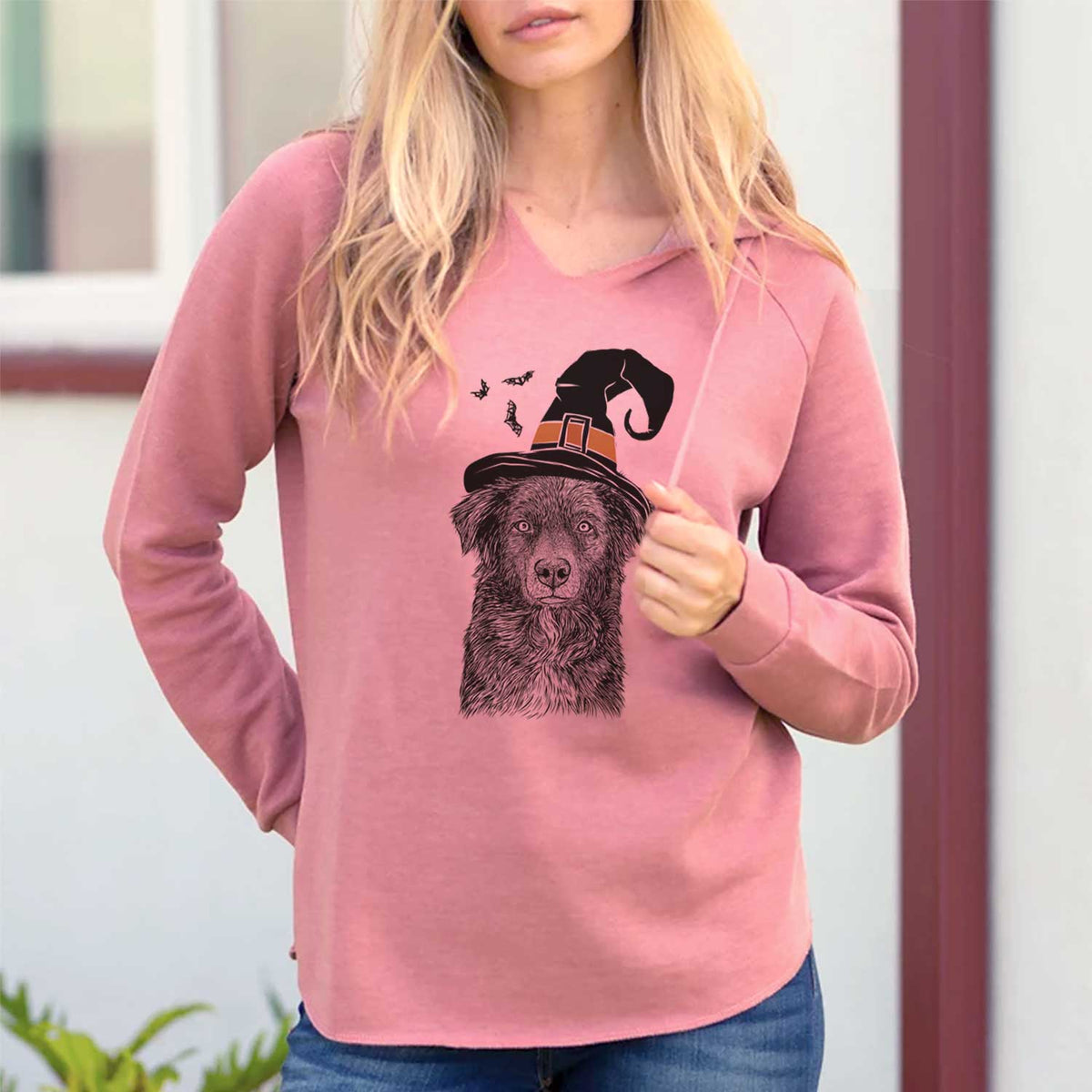 Witch Pixel the Australian Shepherd - Cali Wave Hooded Sweatshirt