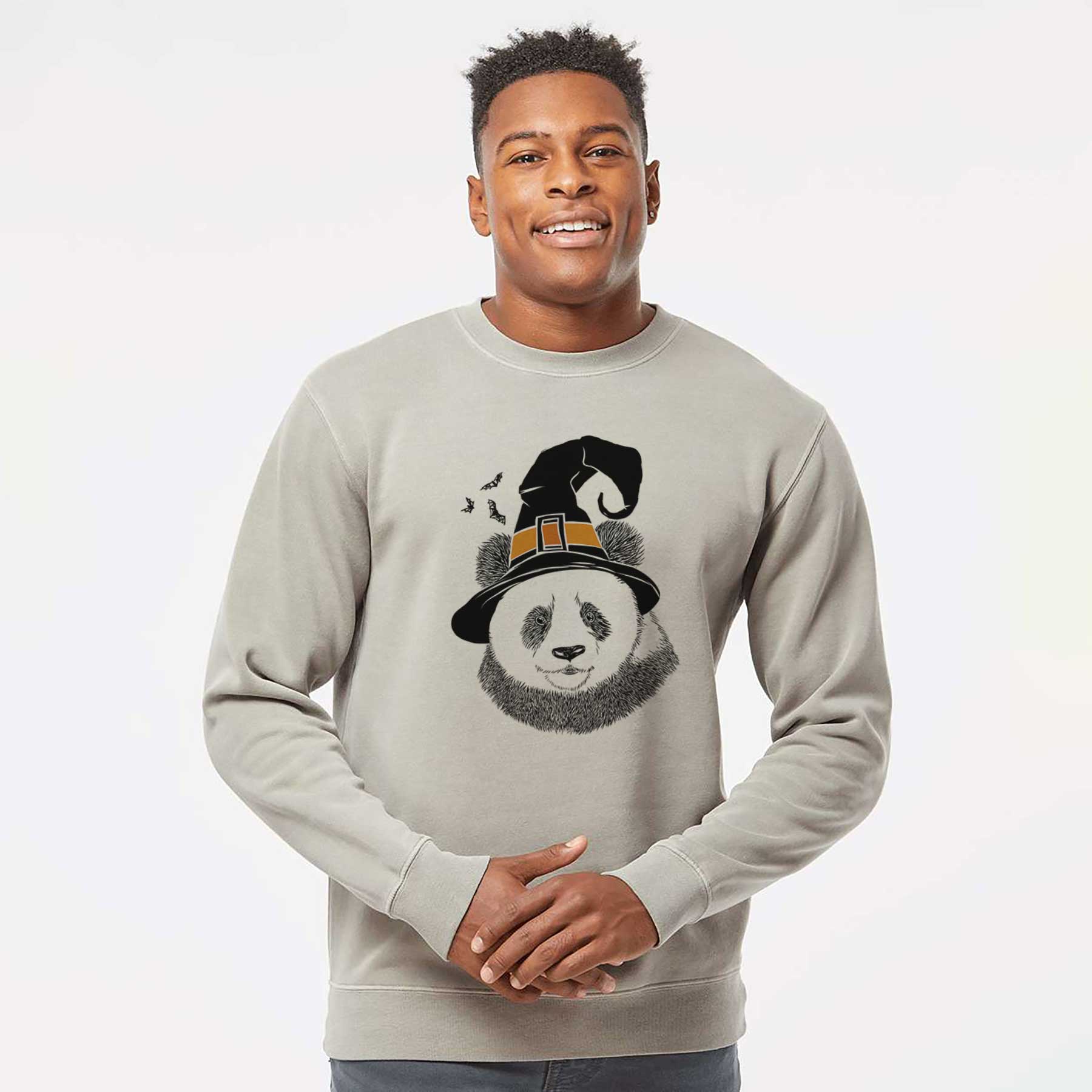 Witch Po the Panda - Unisex Pigment Dyed Crew Sweatshirt