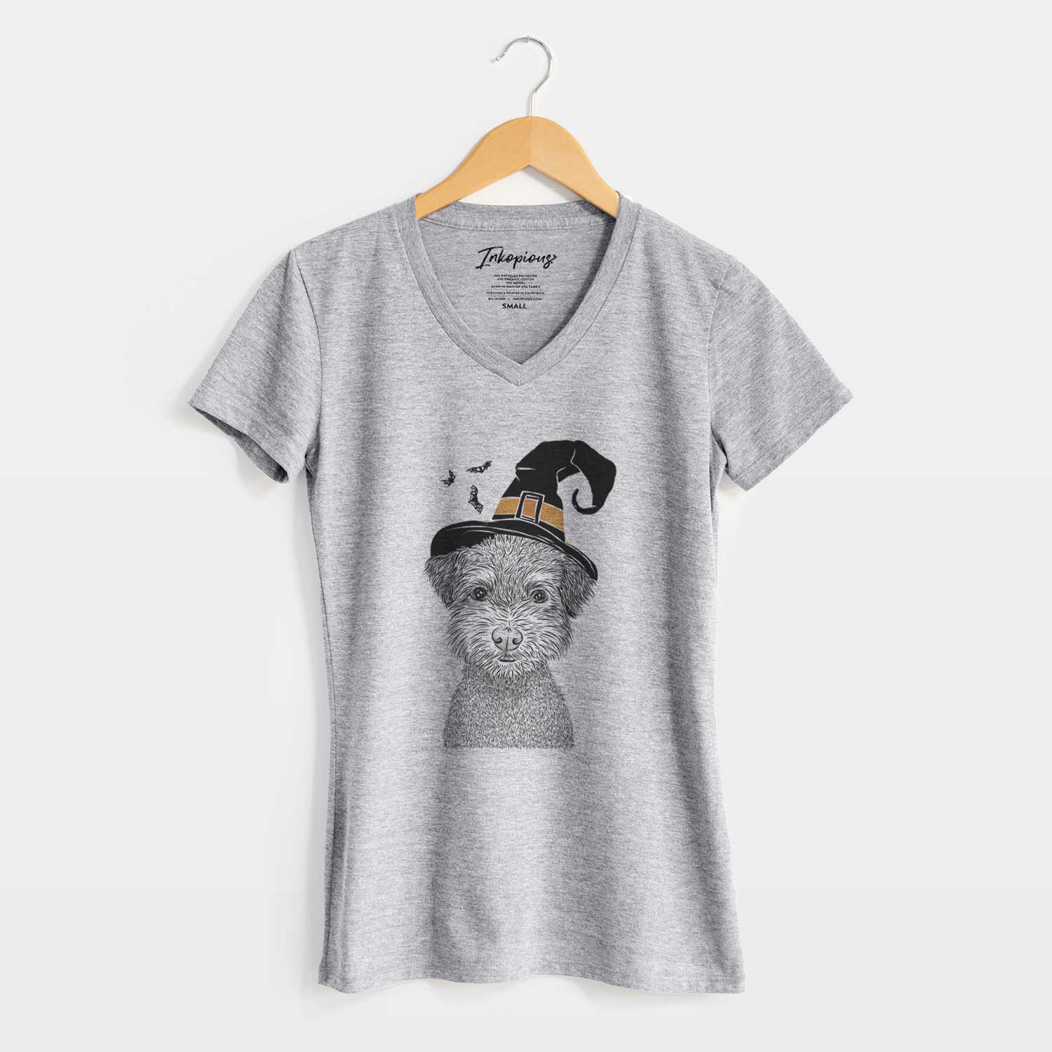 Witch Pretzel the Schnoodle - Women's V-neck Shirt