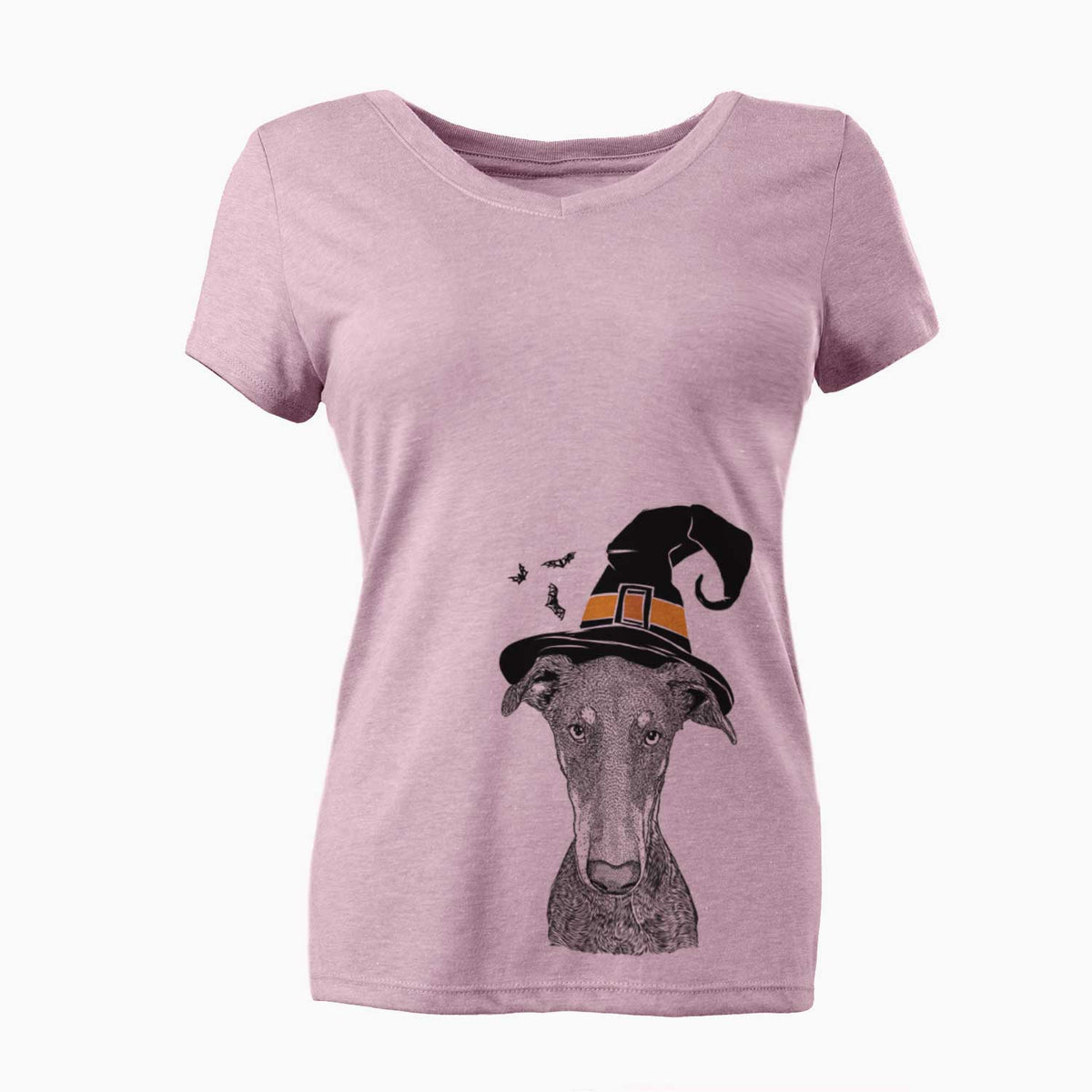 Witch Princess Fiona the Doberman Pinscher - Women's V-neck Shirt