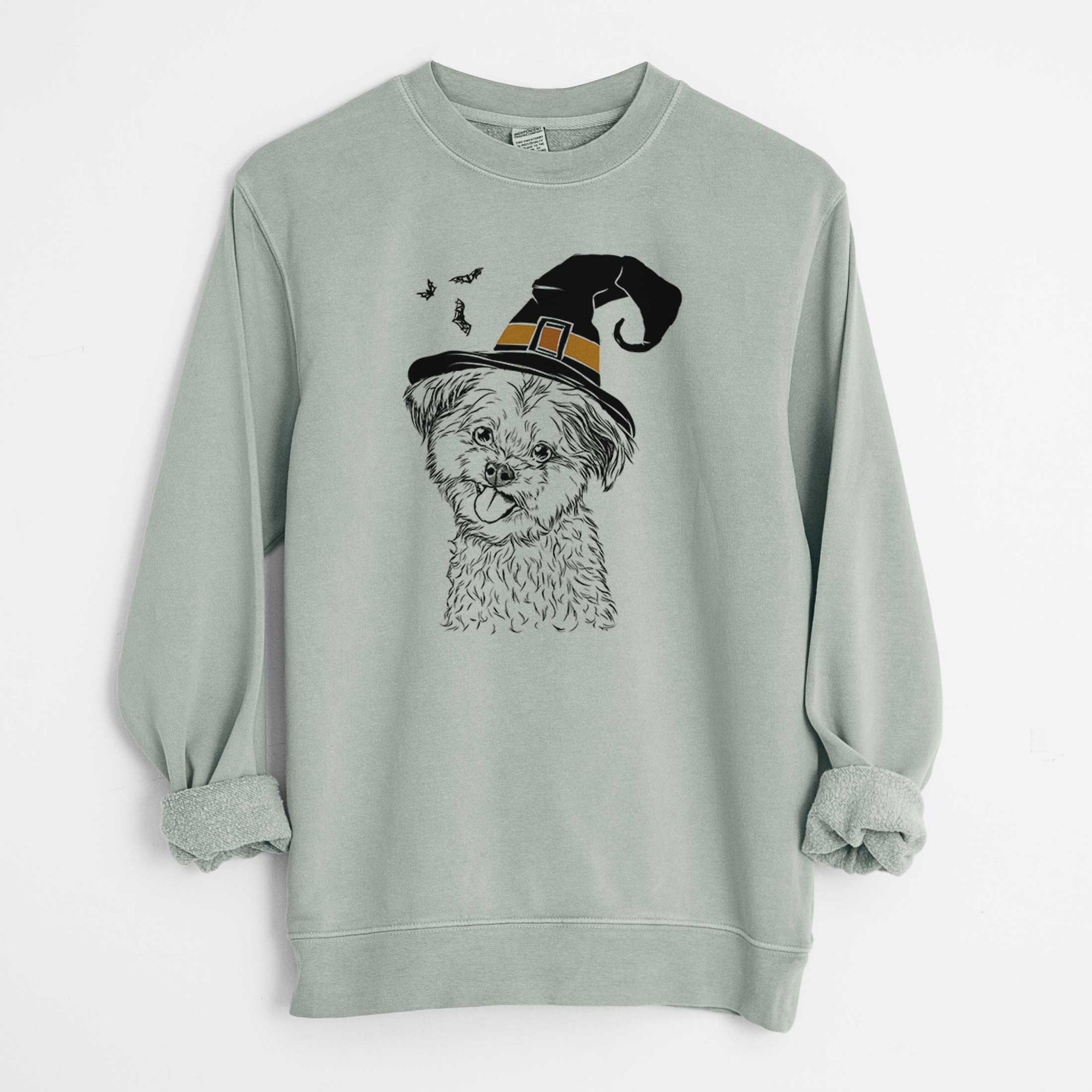 Witch Puff the Malshi - Unisex Pigment Dyed Crew Sweatshirt