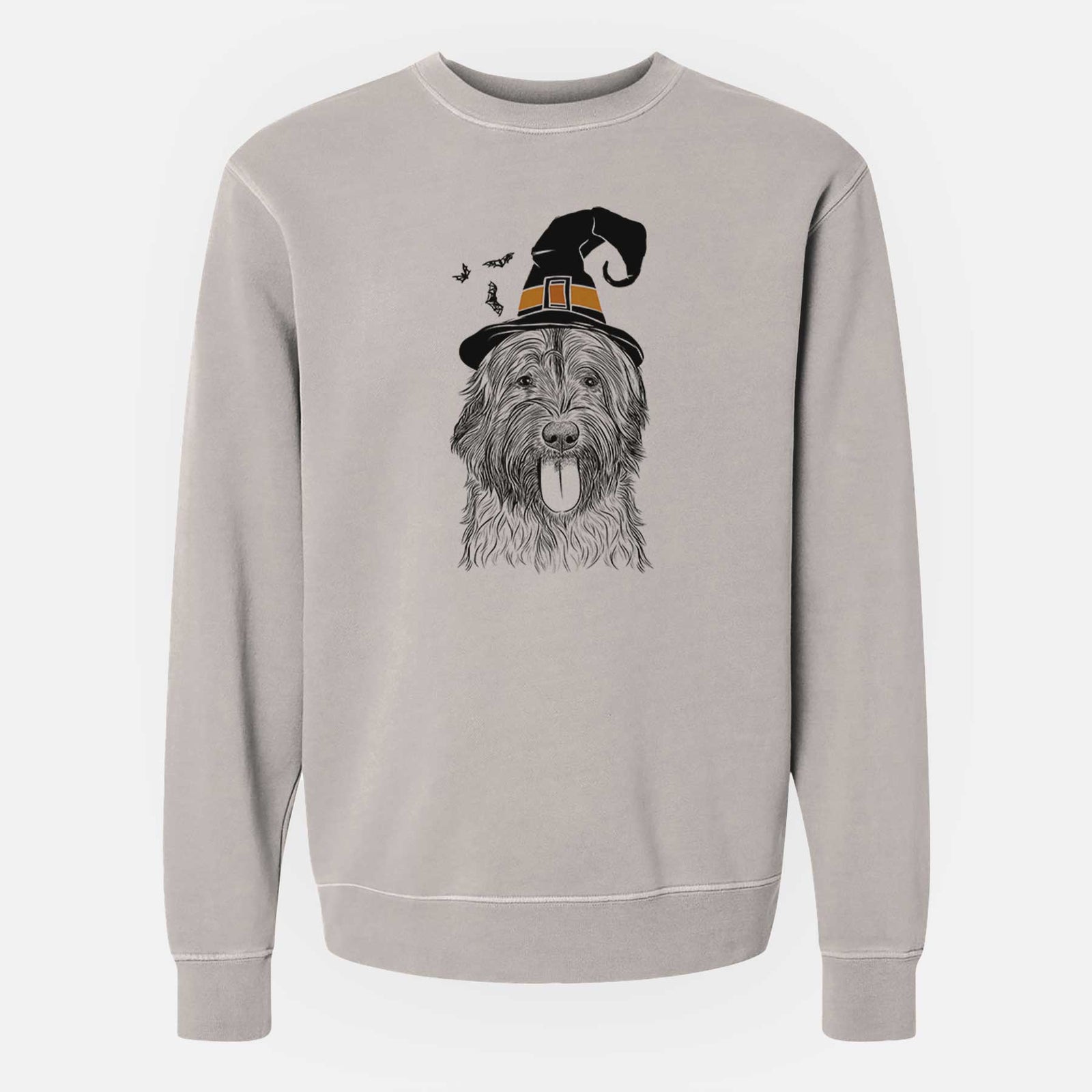 Witch Puig the Catalan Sheepdog - Unisex Pigment Dyed Crew Sweatshirt