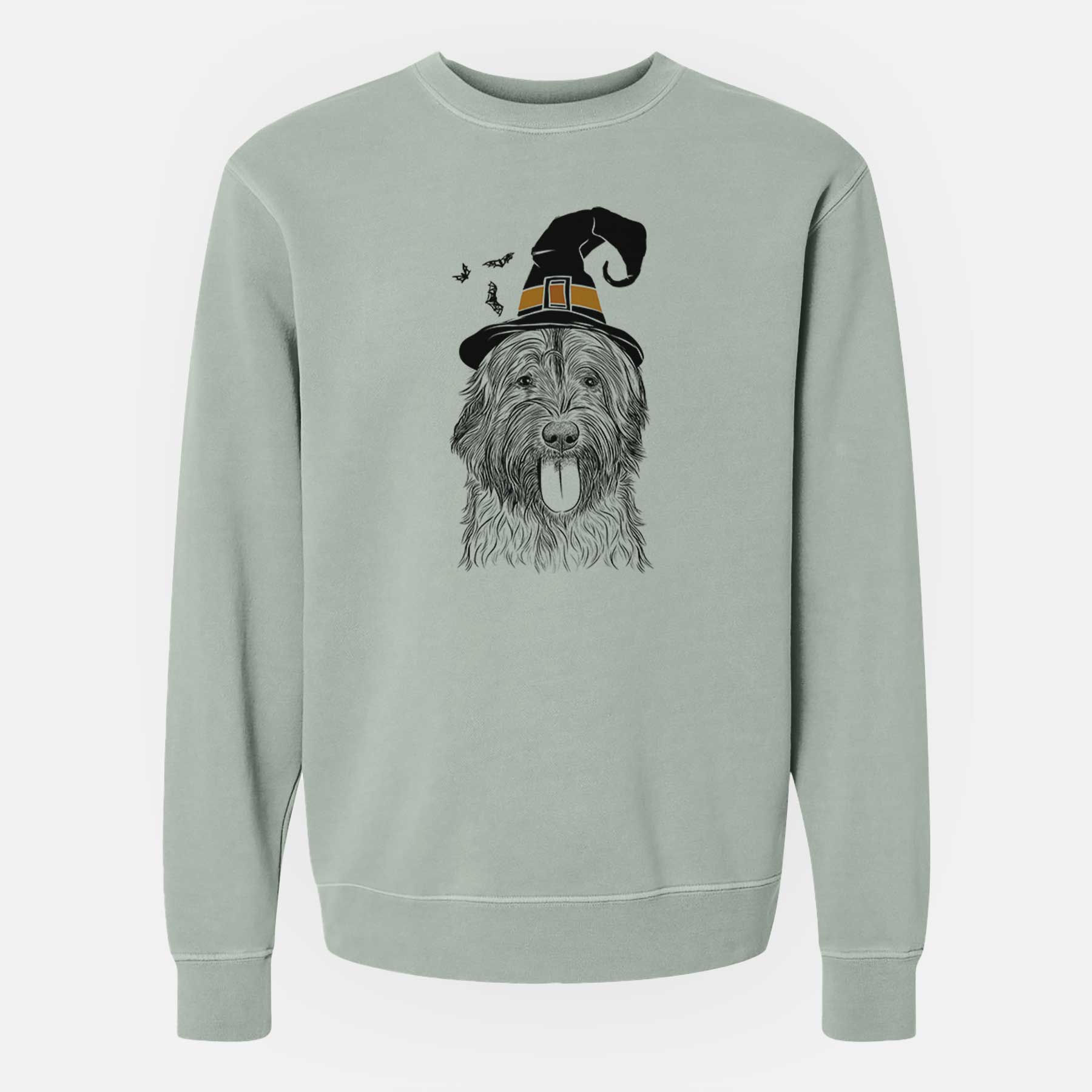 Witch Puig the Catalan Sheepdog - Unisex Pigment Dyed Crew Sweatshirt