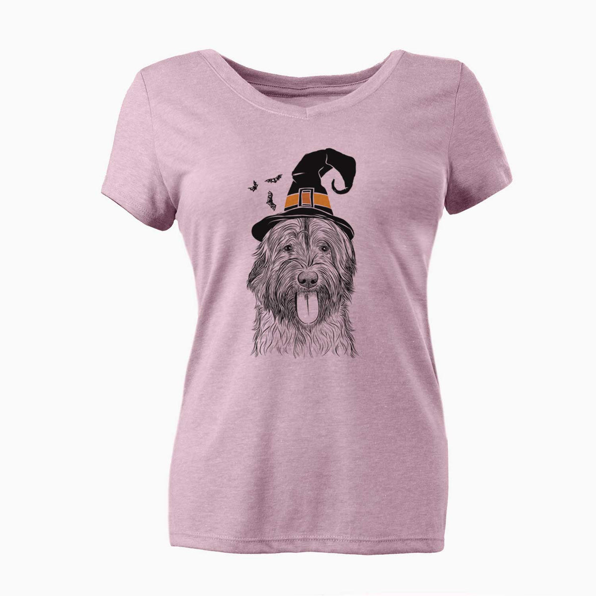 Witch Puig the Catalan Sheepdog - Women's V-neck Shirt