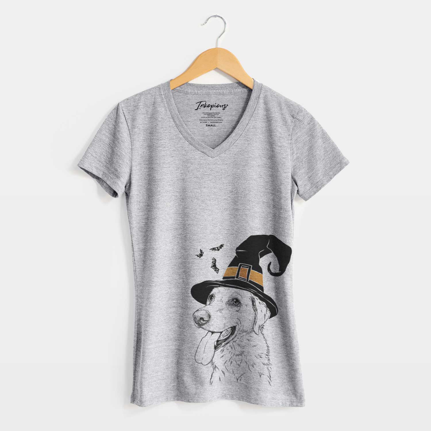 Witch Purl the British Lab - Women's V-neck Shirt