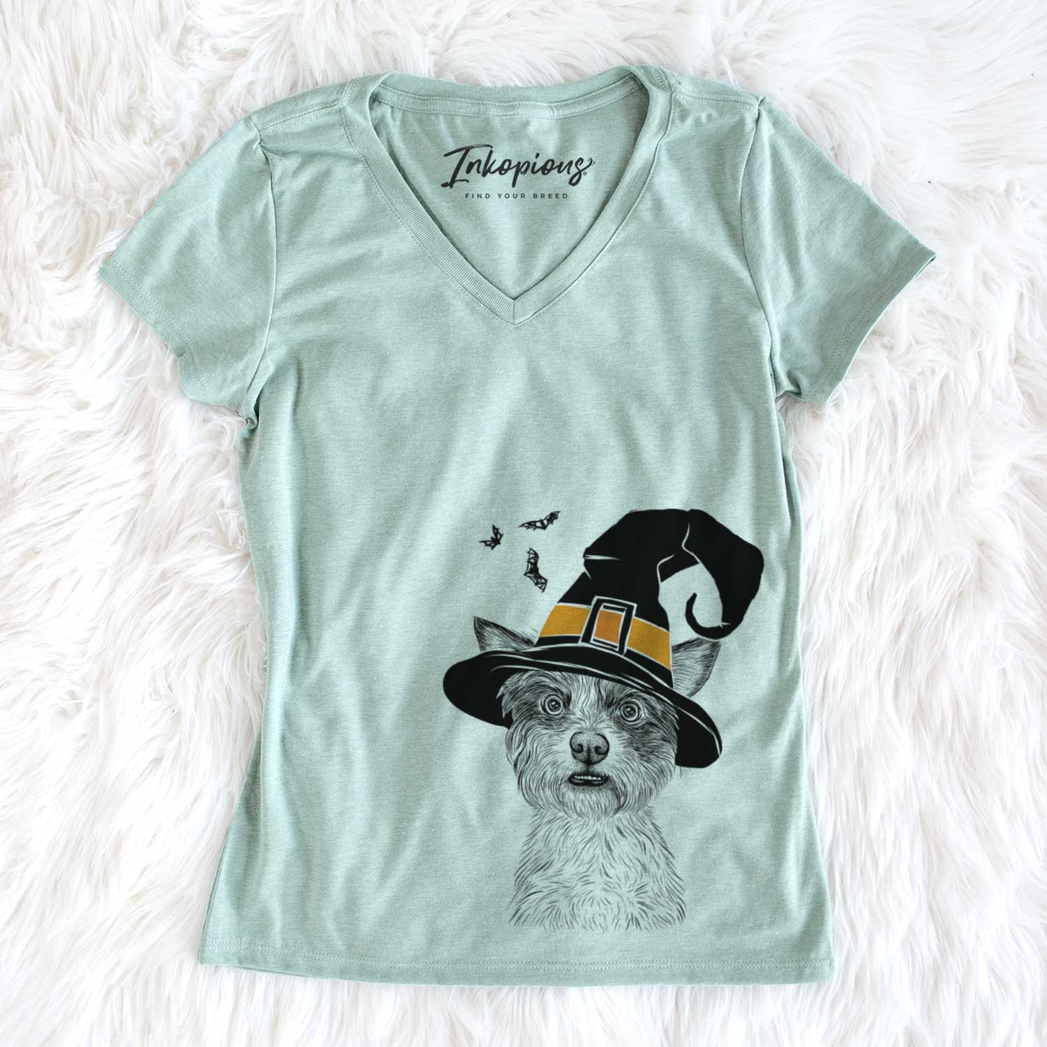 Witch Quigley the Mixed Breed - Women's V-neck Shirt