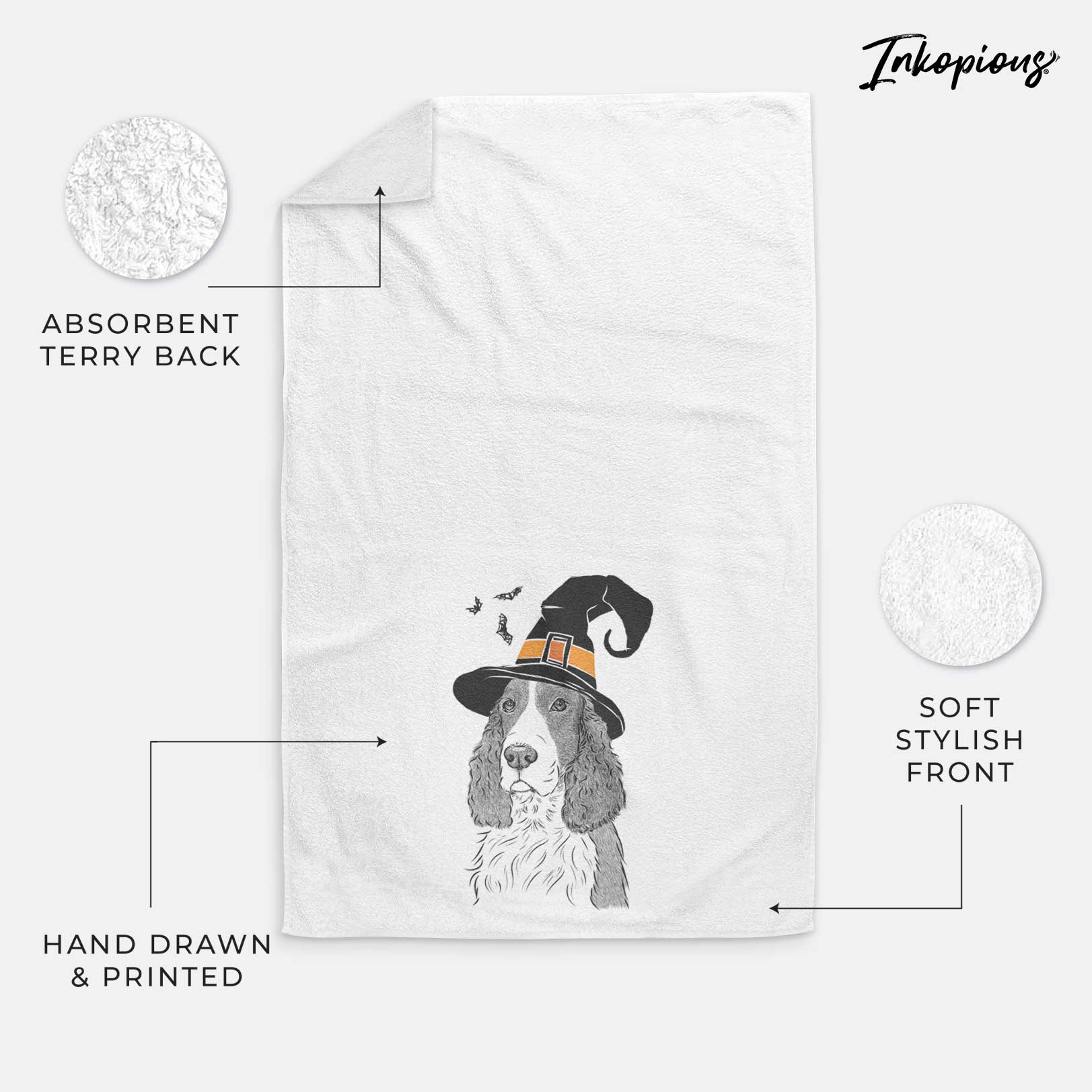 Quincy the English Springer Spaniel Decorative Hand Towel