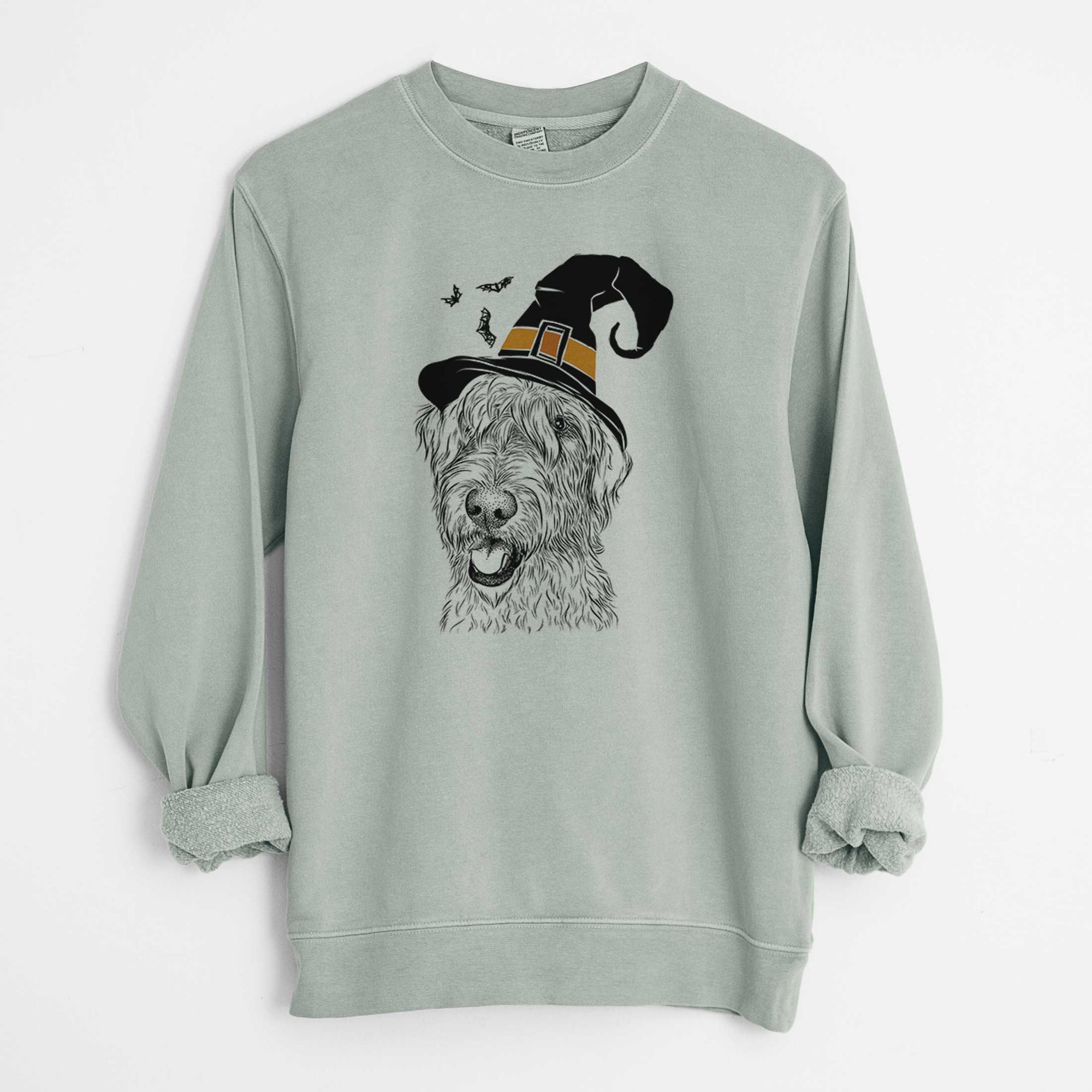 Witch Ragnar the Irish Wolfhound - Unisex Pigment Dyed Crew Sweatshirt